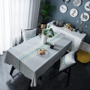 China Decorative Wedding Table Cover Pink And Blue Tablecloth Custom Table Cover factory