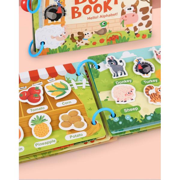 2025 Montessori Autism Sensory Educational Toys Alphabet Animal Early Education Kids Learning Busy Book