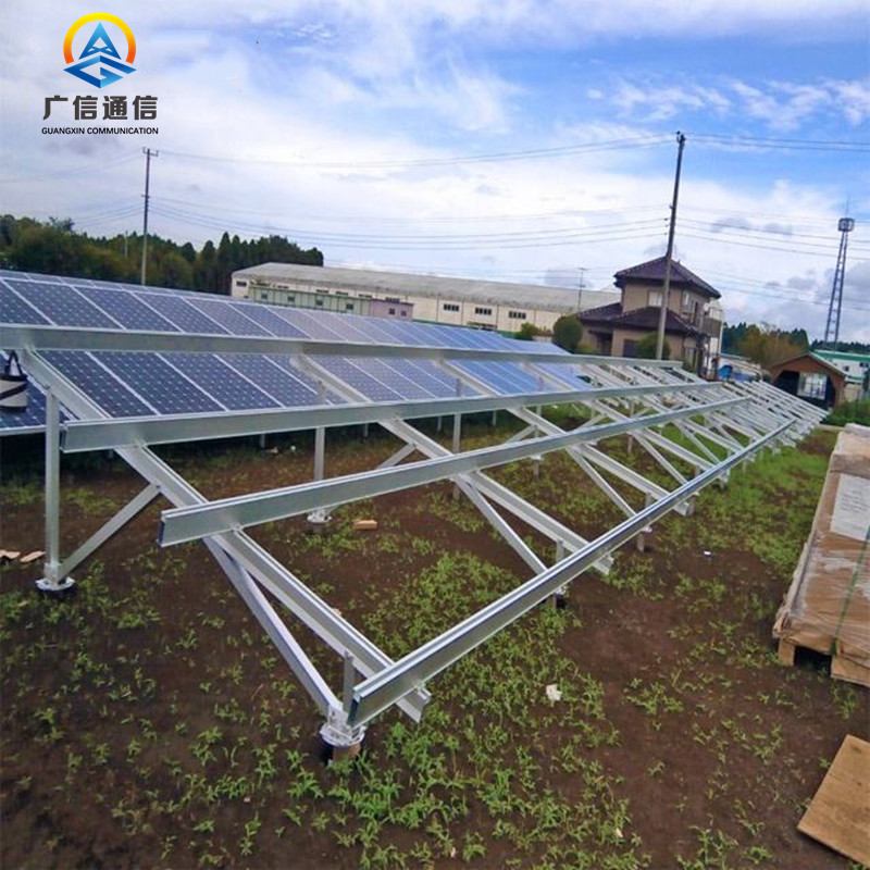 10 To 60 Degree Solar Panel Steel Structure Support 80ft Height