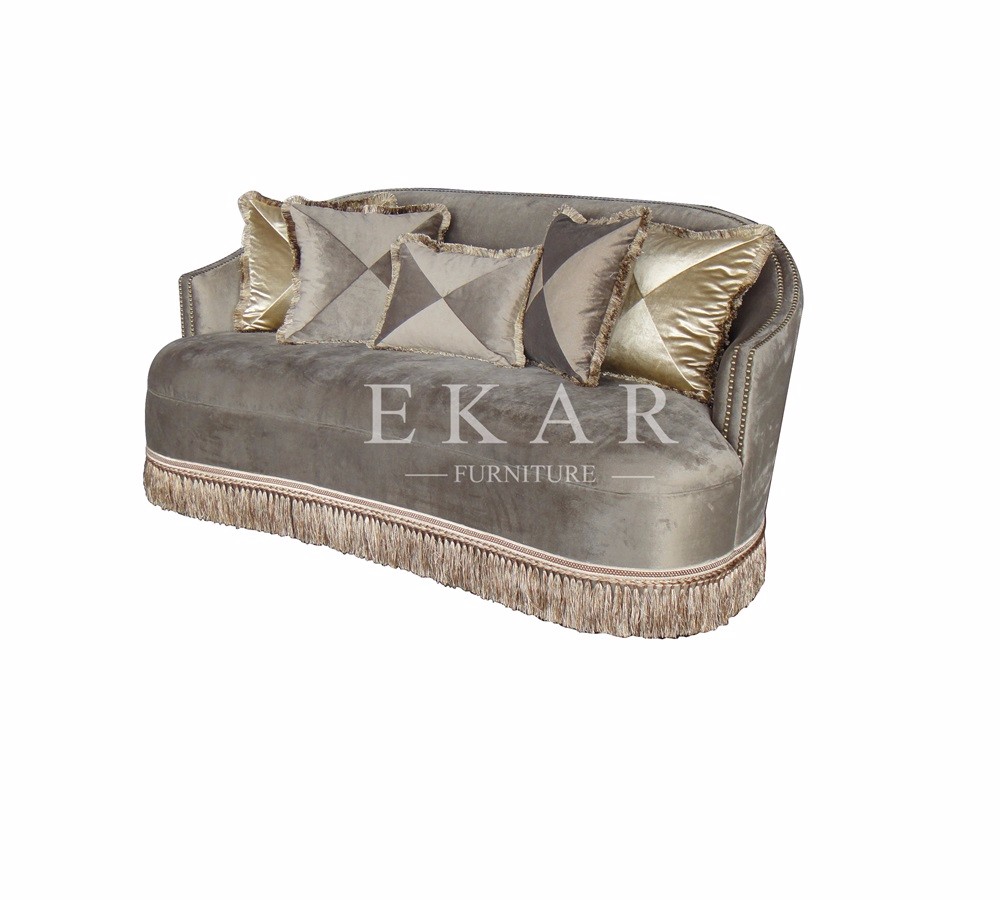 Antique Hotel Furniture Loveseat 2 Seater Velvet Waiting Sofa MKBN-KS2310-002