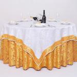 Outdoor Reusable 120 Inch Round Jacquard Tablecloth