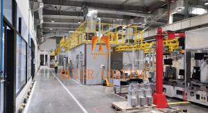 China Infrared Heating Servo Motor Automatic Spray Painting Line For Coating Thickness 0.1-0.3mm Production on sale