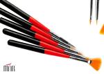 Emily Short Nylon Hair Nail Art Brushes And Tools With Wooden Handle