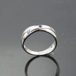 Women Jewelry 925 Silver Red Cubic Zircon Crossover Ring (JY063)