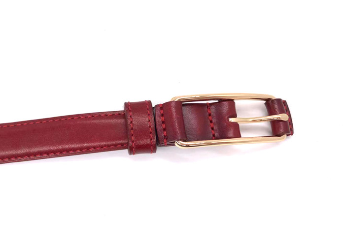 Women Skinny Jean Vintage Leather Dress Waist Belt With Alloy Pin Buckles