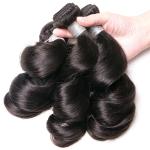 Real Peruvian Human Hair Bundles , Soft Peruvian Loose Body Wave Hair
