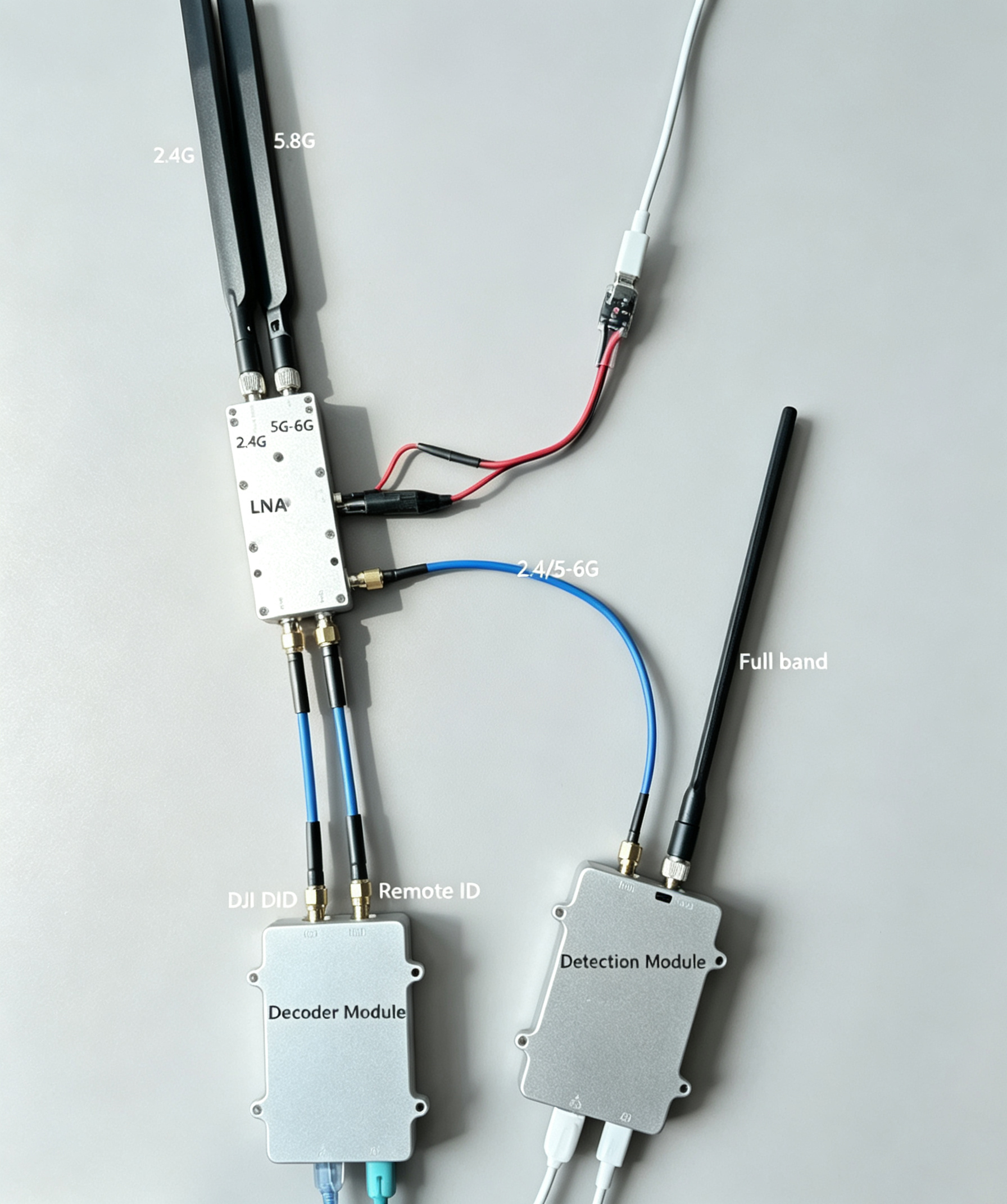 RF Drone Detection Modules DJI Decoding Drone Detector UAV Defense System