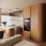 Free Design Custom Wood Veneer Kitchen Cabinet Modern Classic Wood Kitchen