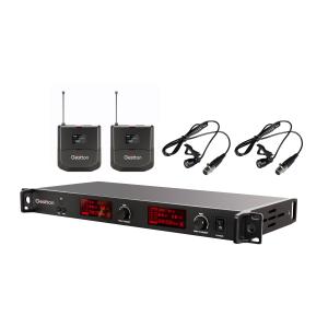 China Long Distance 90M UHF Wireless Microphone Dual Channel 510-937MHz factory