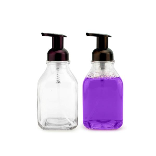 China Transparent Glass Empty Foam Pump Bottles Durable Smooth Surface factory