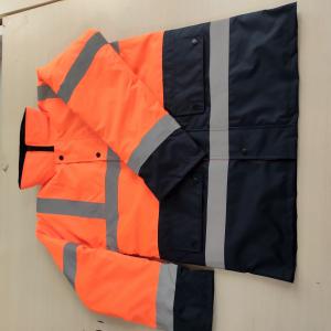 China ANSI 100% Polyester 300D Oxford Fabric Reflective Hi Vis Waterproof Jacket 180g factory