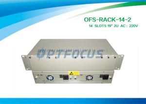 China 19 Inch Rack mount Fiber Media Converter 2U 14 Slots Dual Power Supply with 4 Fans Stand Alone factory