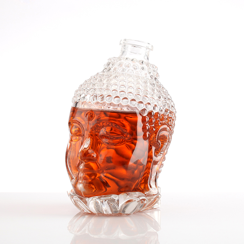 Customizable Vodka Whisky 750ml Glass Bottle with Aluminum Plastic PP Collar Material