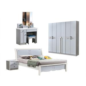 China Solid Wood MDF 5pcs Nordic Bedroom Furniture Set Cabrini factory