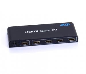 China TV 1 IN 4 OUT 4 Port HDMI Splitter VK50010 With 24K Gold Plated Connector factory