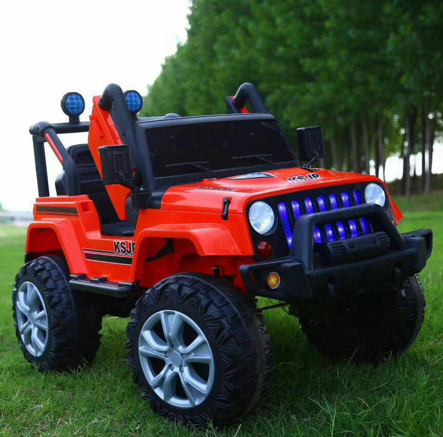 Music Early Education Four-Wheel Drive Double-Door Baby 12V Electric Ride On Car