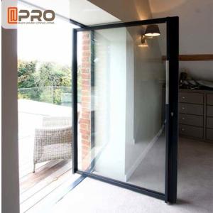 China Thermal Break Modern Aluminum Low - E Glass Pivot Door For Store / Double Pivot Door front door pivot door aluminum factory