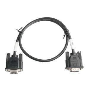 China D-SUB-9Pin Male Solder Type White Rubber Core Nickel Plated Shell To D-SUB-9Pin FEMALE Connector OEM/ODM factory
