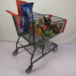 Customizable 125L Grocery Shopping Trolley Q195 Steel Large Shopping Cart