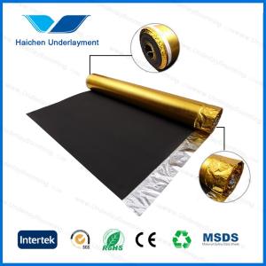 China 3 In 1 Premium Flooring Underlayment With Golden Barrier Film 110kg/M3 factory