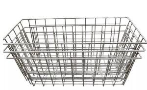 China Stainless Steel 2.5mm Wire Mesh Storage Baskets Kitchen Picnic Metal Electroplate factory
