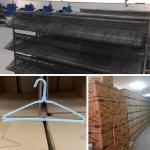 Notched Painting Wire Clothes Hangers , Portable Coat Hanger For Laundry Factory