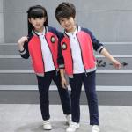 Kids Kindergarten Primary School Uniforms Long Sleeve Stand Collar Sportswear
