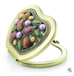 New creative promotion gift customed diamond logo bronze apple luxury pocket