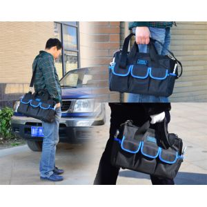 China Home Appliance Polyester Canvas Tool Bag With Three Pockets Outside on sale