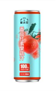 China Nutrient Rich Tomato Juice 330ml aluminum cans with 12.4g Carbohydrates Energizing and Sodium Light 220 KJ Per 100ml factory
