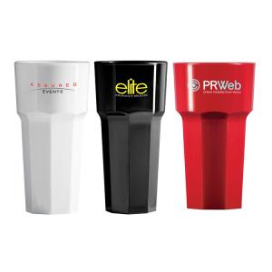 China Tall Hiball Polycarbonate Plastic Tumbler Glasses 14oz Red Black White factory