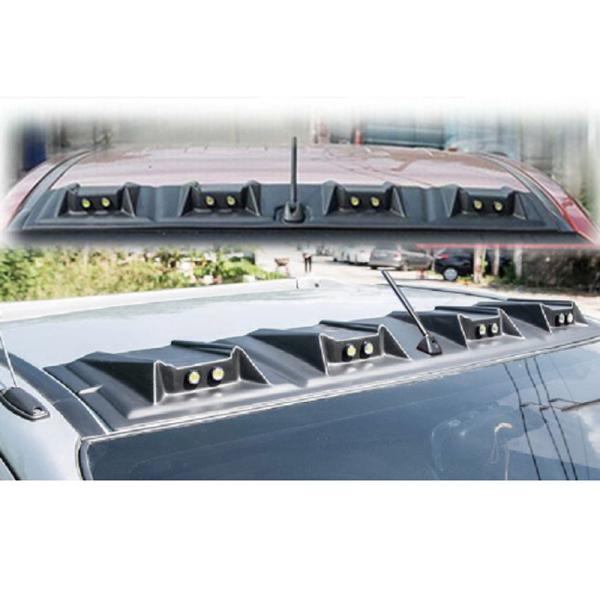 Matte Black Top Cover Front Car Spoiler Light For MItsubishi Triton L200 2019