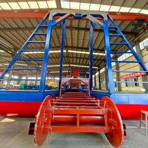 Chain Bucket Dredger Machine 120-150m³/h Capacity 15m Depth