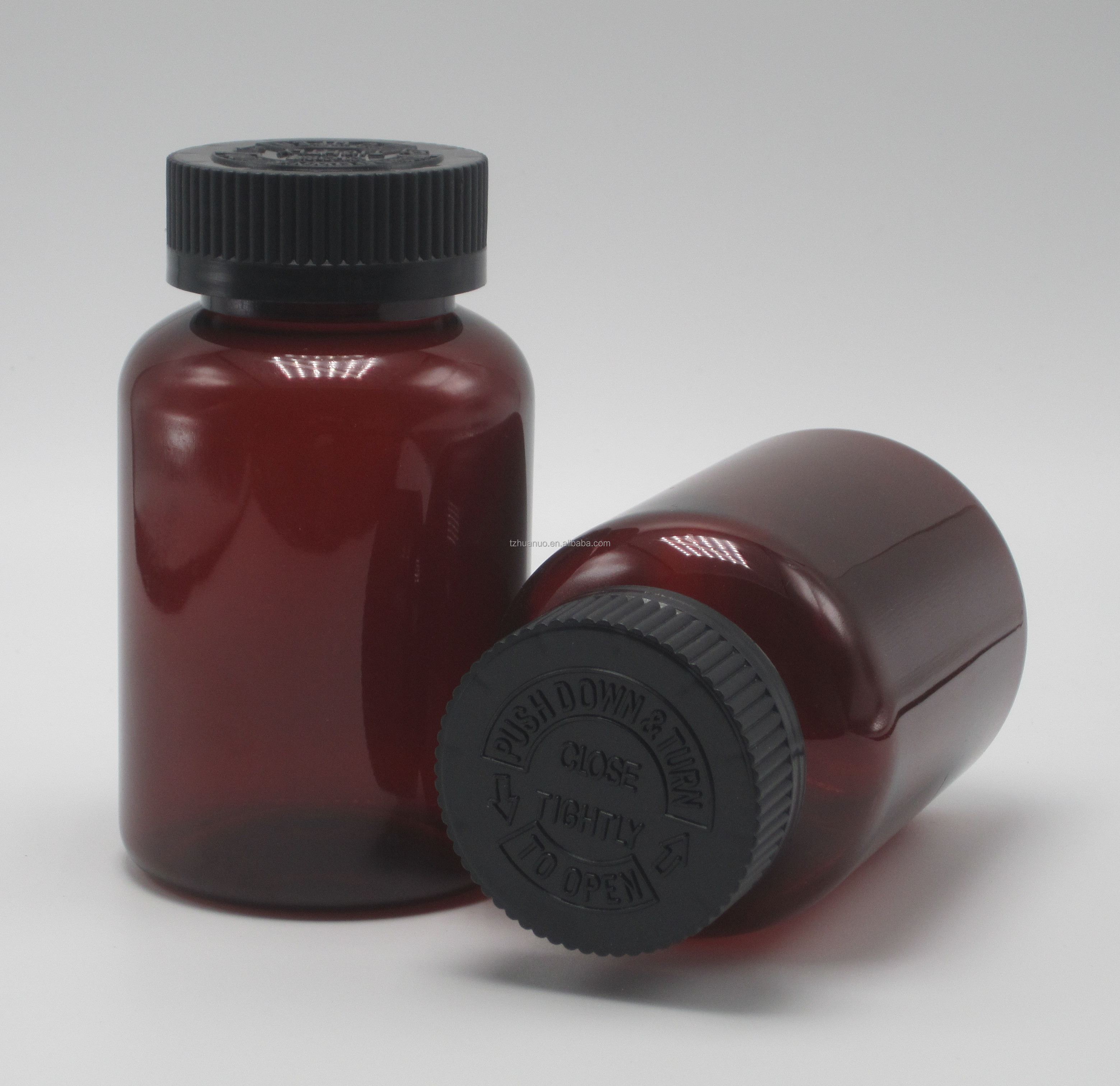 SCREW CAP 180ml PET Plastic Pill Bottle for Pill Powder Capsule Tablet HOT SEAL