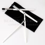 Soft Bristles 4pieces Eyeshadow Makeup Brush Kit White Wooden Handle