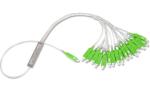 SC APC FTTH Fiber Optic 1x16 G657A1 fiber PLC Splitter / Mini Steel Tube
