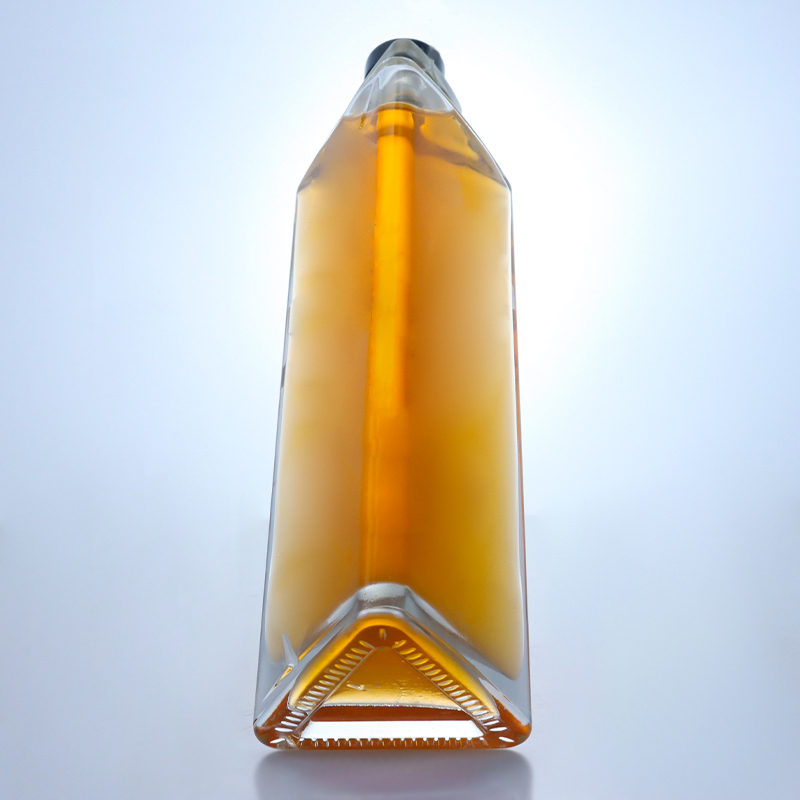 Collar Material Glass Empty 750ml Glass Wine Bottle with Cork Top Finish