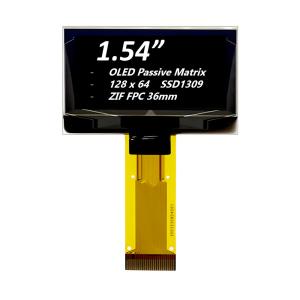 China Passive Matrix 1.54 Inch OLED Dispaly Module SSD1309 ZIF FPC 36mm 128x64 Pixel factory