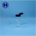 Transparent Plastic Spice Salt Black Pepper Powder Basil PET Jar Flip Top Cap