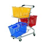Three Baskets Factory Wholesale Cheap Price Market Shopping Double Layers Hand