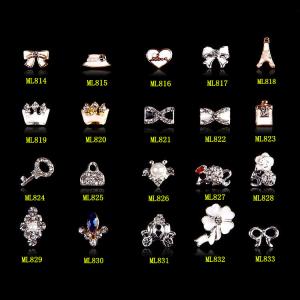 China Alloy Jewelry 3D DIY Rhinestone Nail Art Glitters Slices ML814-833 factory