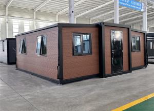 China 20-foot red brick pattern expansion container house factory
