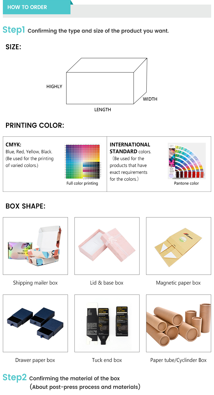 Custom CMYK Pantone Printing Folders Box for Shipping Clothing Luxury Mailer Packaging