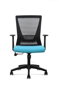 China 0.175 CBM Blue Mesh Office Swivel Chair Locking Mechanism PU Castors factory
