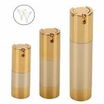 UV Technical Small Gold Airless Pump Bottles 15ml 30ml 50ml