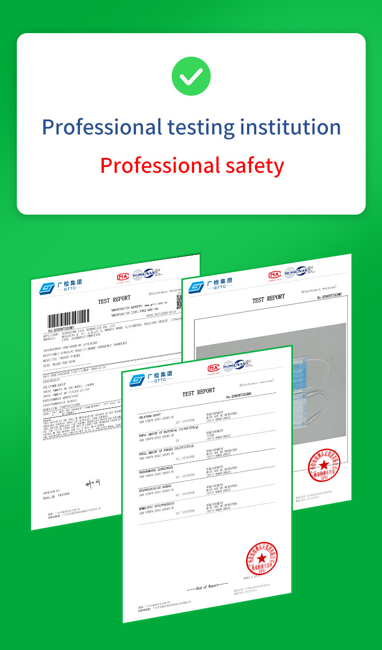 Individual Packaged Customized BFE≥95% Adult Blue Face Mask