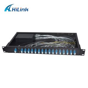 China LC/UPC 16ch Cwdm Optical Mux Demux 1U Rack Mount Dual Fiber 1310nm~1610nm factory