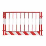 48mm O.D Metal Heavy Duty OEM ODM Steel Barricades Crowd Control 1.5mm Temporary