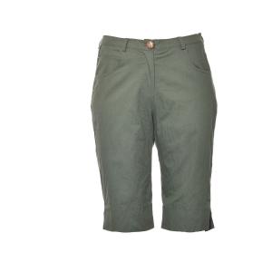 China High Waist Cotton Women' Shorts With Gold Button And Back Pocket Attached Logo Pattern factory