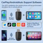 70g GRANDnavi 2in1 Dual Port CarPlay Adapter Convert Wired CarPlay to Wireless